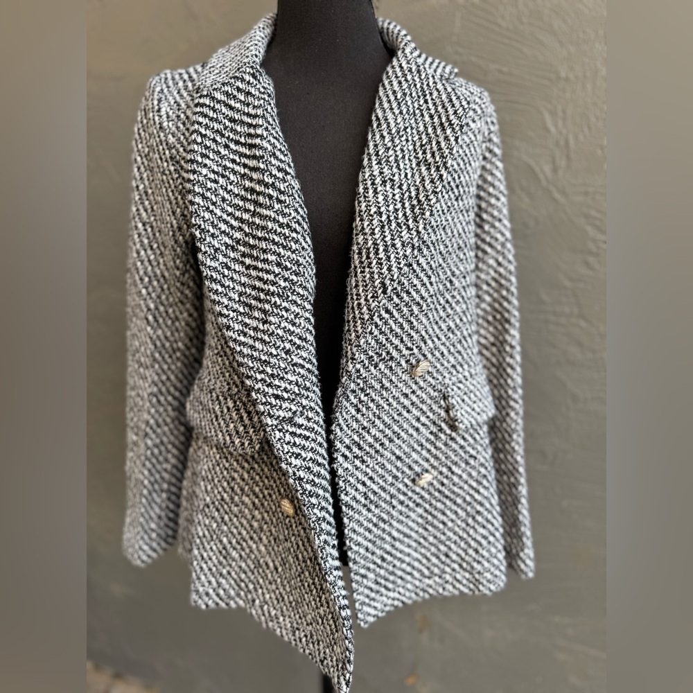 SHEIN LUNE Solid Double Breasted Blazer,Size S - Picture 13 of 15